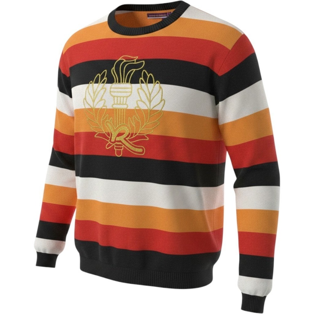 Y2K Vintage Rocawear Sweater Mens 3XL Multicolor Striped Cotton Knit